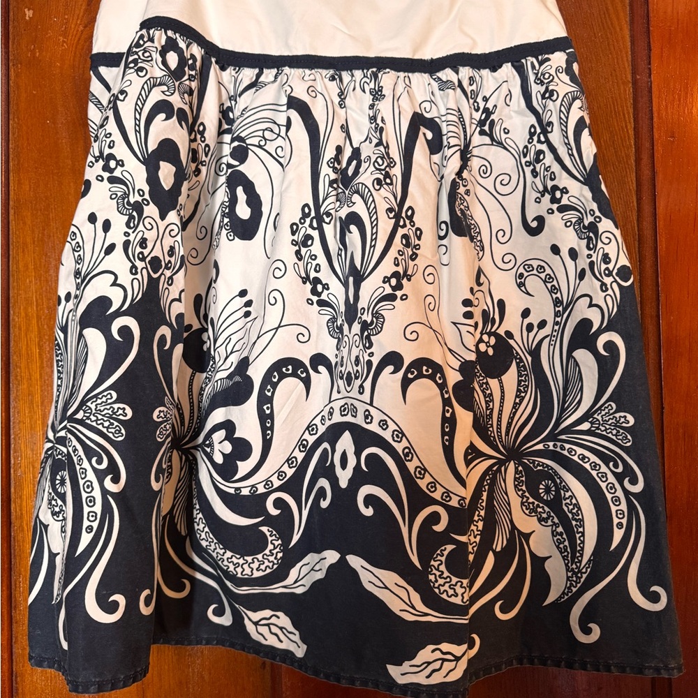 J. Crew Black and Cream Bubble Mini Skirt
